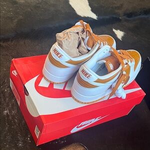 Nike White and Brown Sneakers